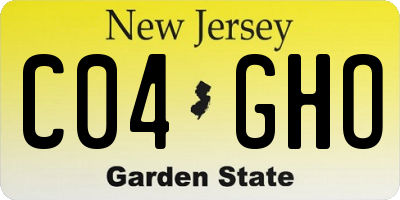 NJ license plate C04GHO