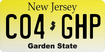 NJ license plate C04GHP