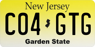 NJ license plate C04GTG