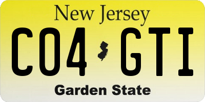 NJ license plate C04GTI