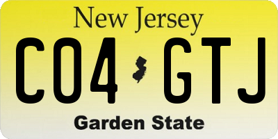 NJ license plate C04GTJ