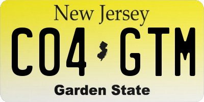NJ license plate C04GTM