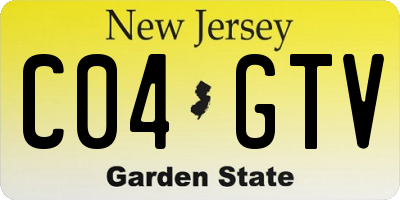 NJ license plate C04GTV