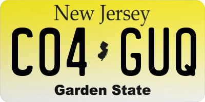 NJ license plate C04GUQ