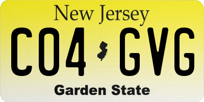 NJ license plate C04GVG