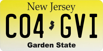 NJ license plate C04GVI
