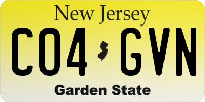 NJ license plate C04GVN