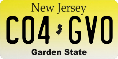 NJ license plate C04GVO