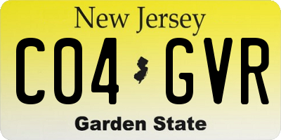 NJ license plate C04GVR