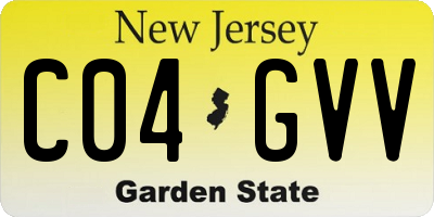 NJ license plate C04GVV
