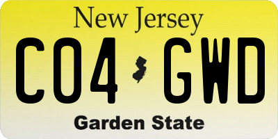 NJ license plate C04GWD