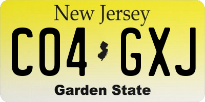 NJ license plate C04GXJ