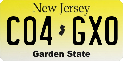 NJ license plate C04GXO