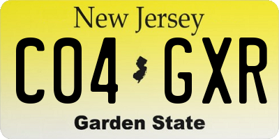 NJ license plate C04GXR
