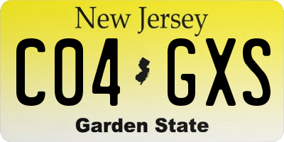 NJ license plate C04GXS