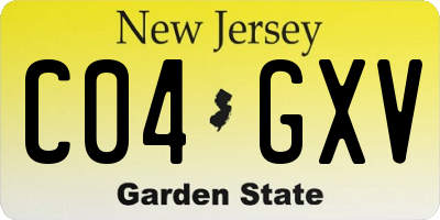 NJ license plate C04GXV