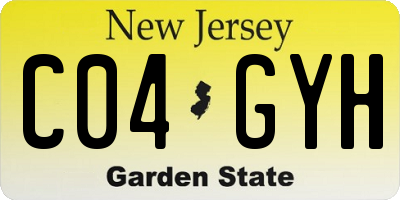 NJ license plate C04GYH