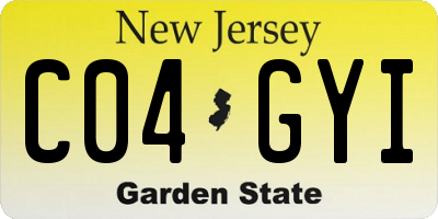 NJ license plate C04GYI