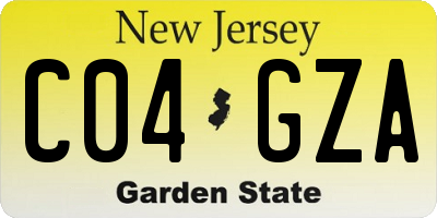NJ license plate C04GZA