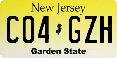 NJ license plate C04GZH