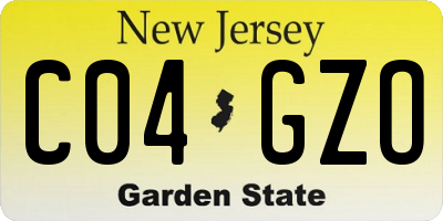 NJ license plate C04GZO