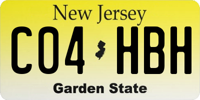 NJ license plate C04HBH