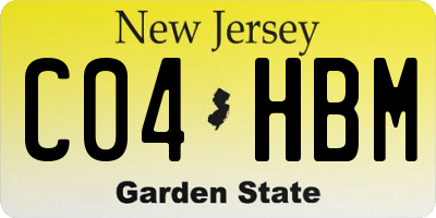 NJ license plate C04HBM