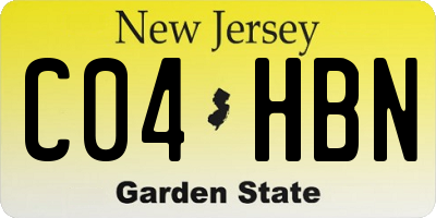 NJ license plate C04HBN