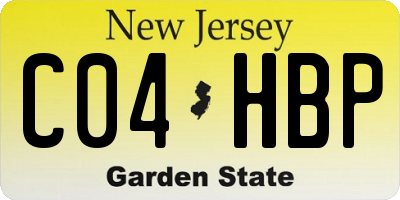 NJ license plate C04HBP