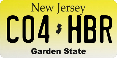 NJ license plate C04HBR