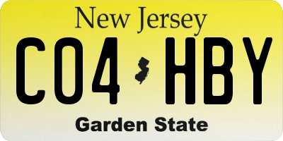 NJ license plate C04HBY