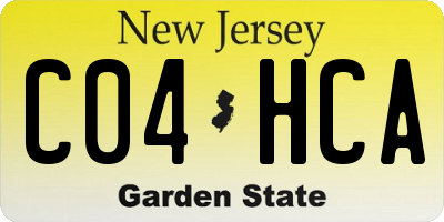 NJ license plate C04HCA