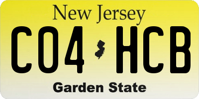 NJ license plate C04HCB