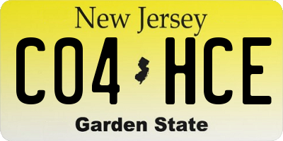 NJ license plate C04HCE