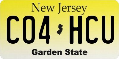 NJ license plate C04HCU