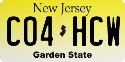 NJ license plate C04HCW