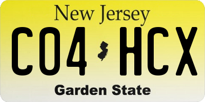 NJ license plate C04HCX
