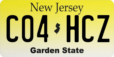 NJ license plate C04HCZ