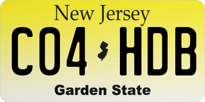 NJ license plate C04HDB
