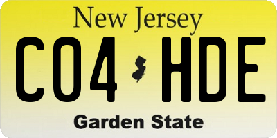 NJ license plate C04HDE