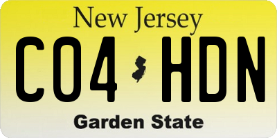 NJ license plate C04HDN