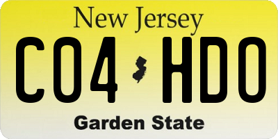 NJ license plate C04HDO