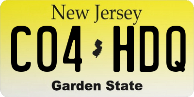NJ license plate C04HDQ