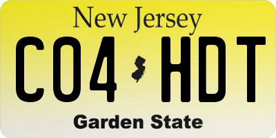 NJ license plate C04HDT