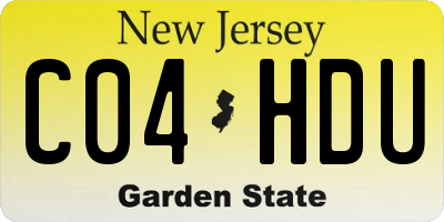NJ license plate C04HDU