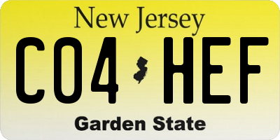 NJ license plate C04HEF