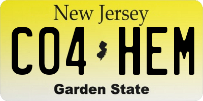 NJ license plate C04HEM