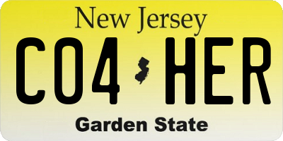 NJ license plate C04HER