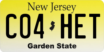 NJ license plate C04HET
