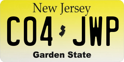 NJ license plate C04JWP